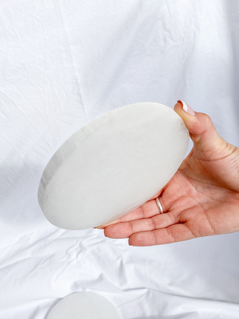 Selenite Charging Plate | Full Moon