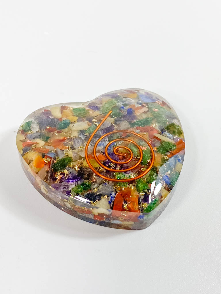 Orgonite Heart Mixed Stones | Medium