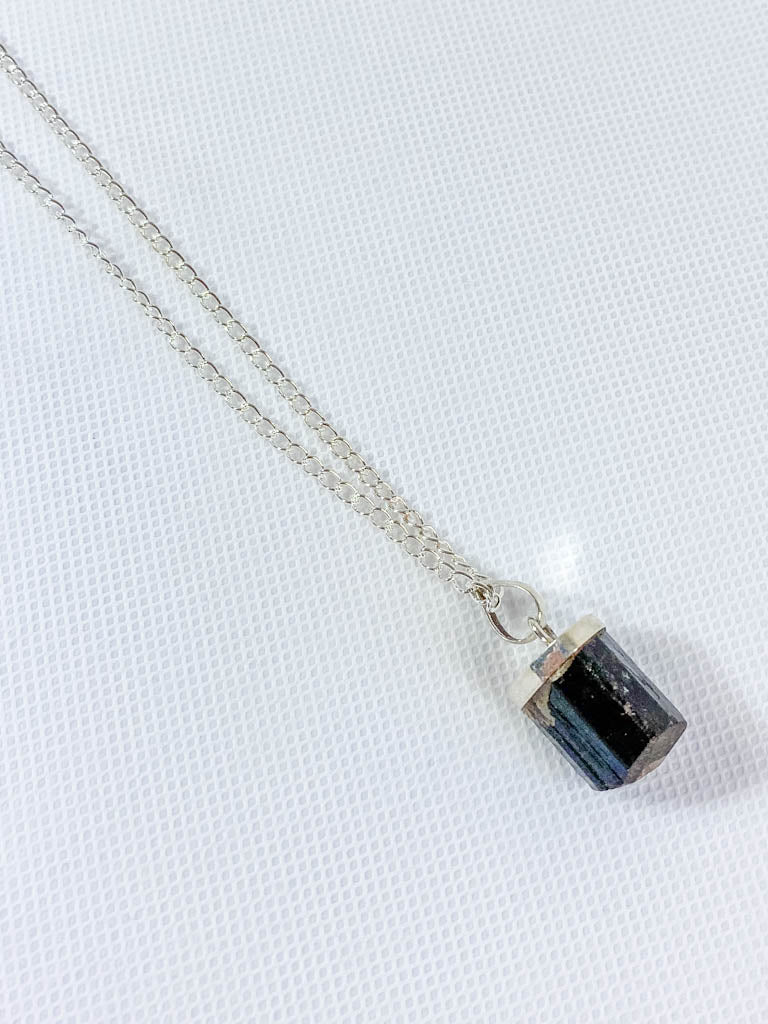 Black Tourmaline Natural Pendant Large