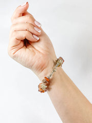 Gemstone Bracelets Rutile and Jasper Mix