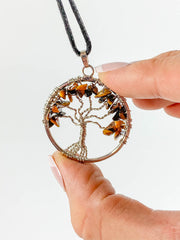 Tree of Life Pendant Tiger Eye