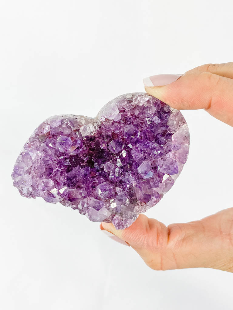 Amethyst Cluster Heart 133g