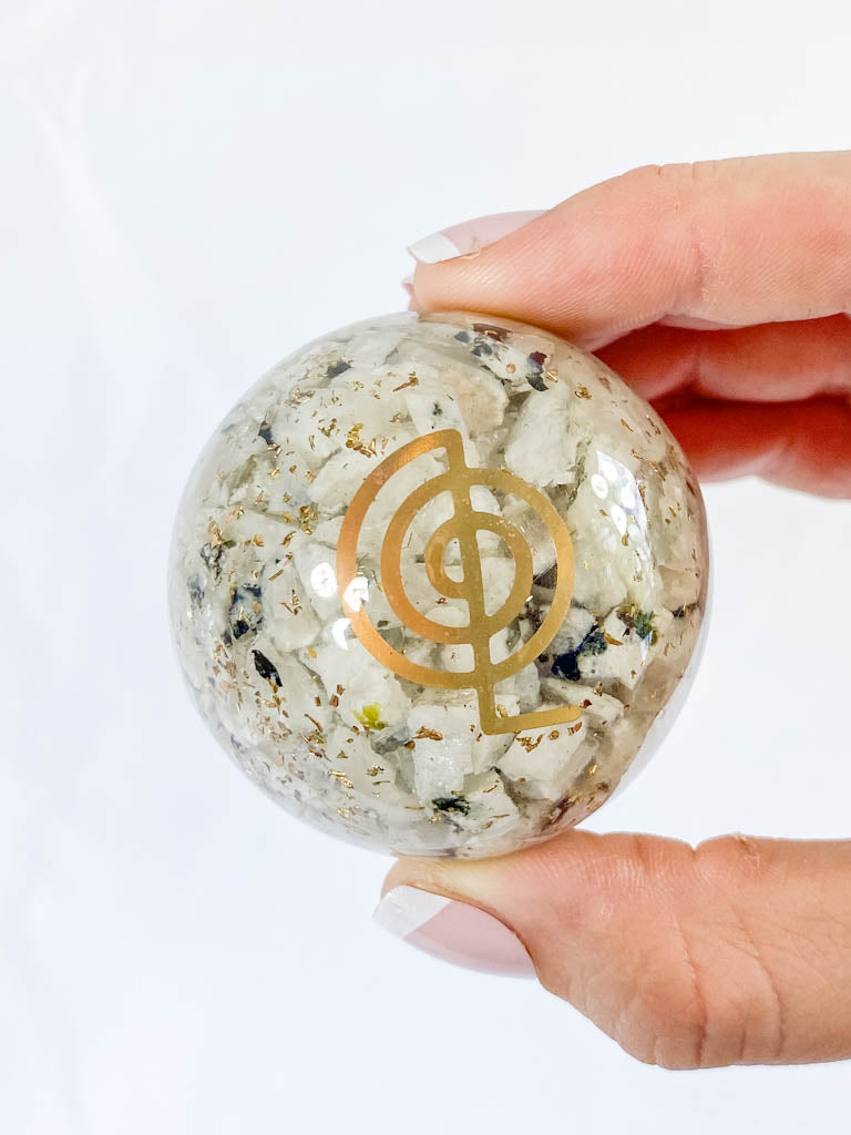 Orgonite Moonstone Sphere | X Large