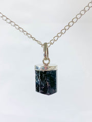 Black Tourmaline Natural Pendant Large