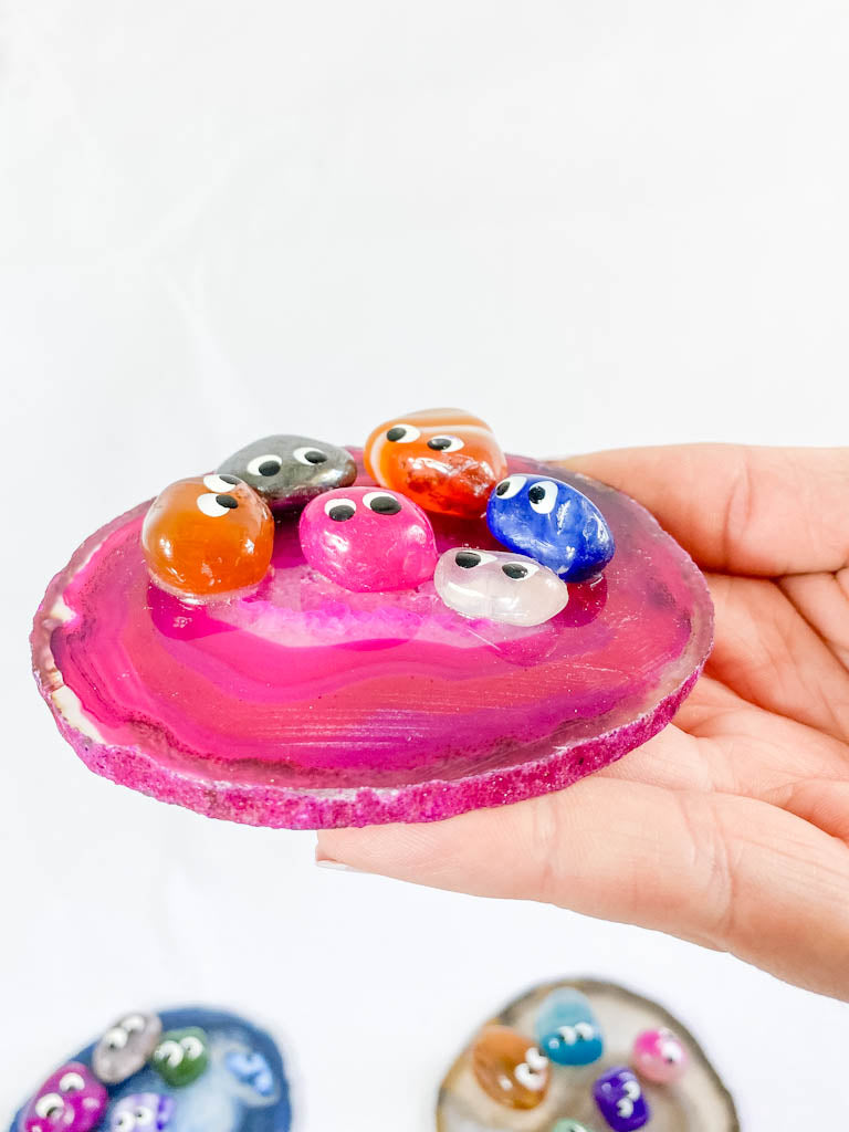 Agate Coaster Rock Friends | Large