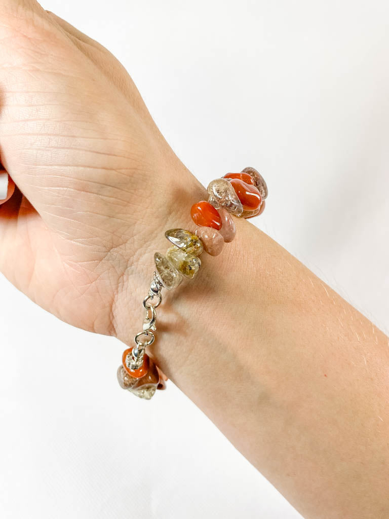 Gemstone Bracelets Rutile and Jasper Mix