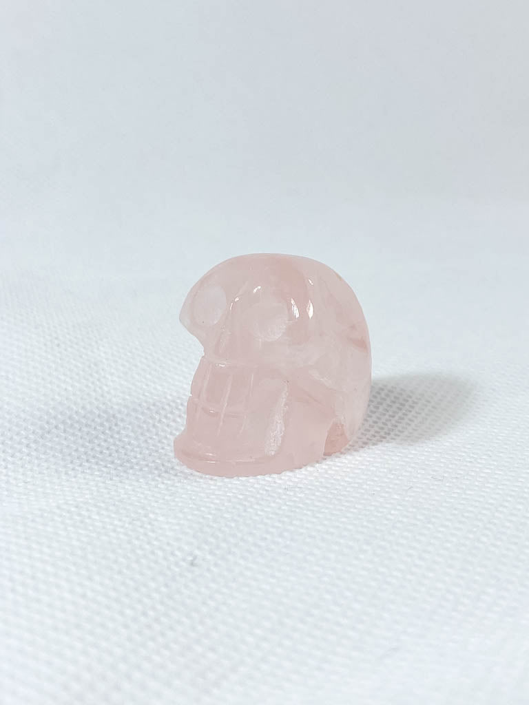 Rose Quartz Mini Skull