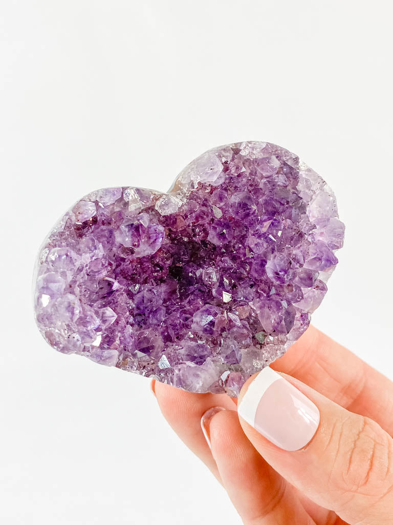 Amethyst Cluster Heart 133g