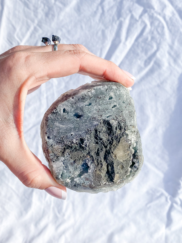 Quartz with Inclusions Mineral Specimen Cluster 388g