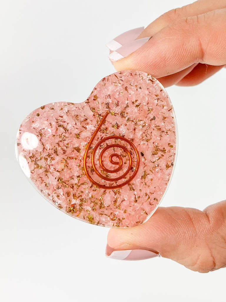 Orgonite Heart Rose Quartz | Medium