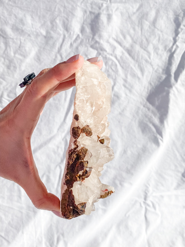 Himalayan Quartz Cluster with Inclusions 657g