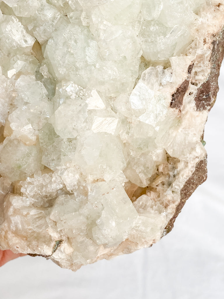 Green Apophyllite and StilBite Cluster 1.5kg