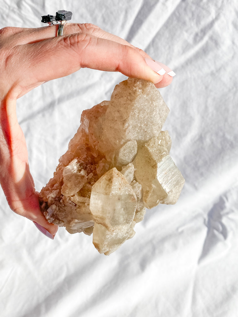 Himalayan Quartz Cluster with Inclusions 536g