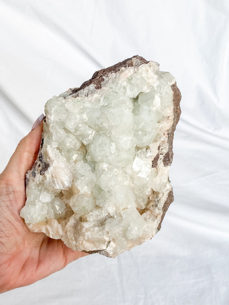 Green Apophyllite and StilBite Cluster 1.5kg