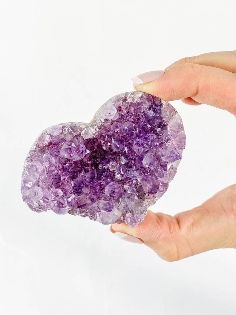 Amethyst Cluster Heart 133g