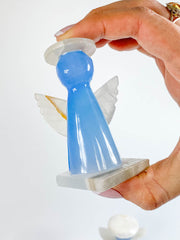 Onyx Blue Angel Carving