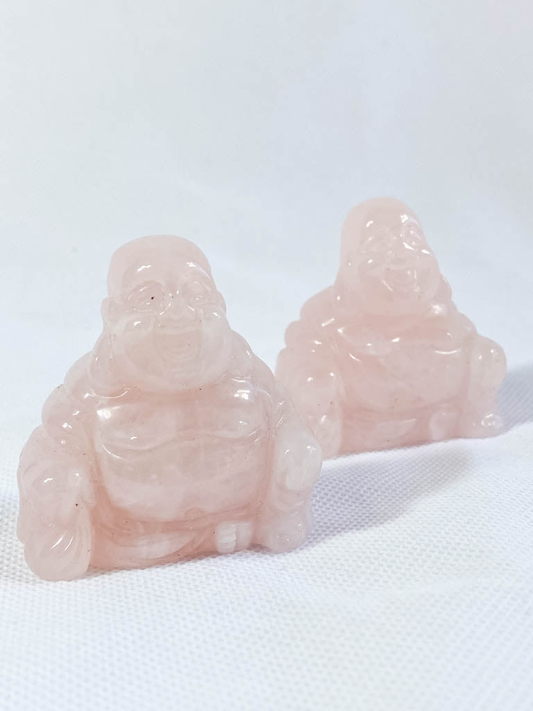 Rose Quartz Buddha Carving