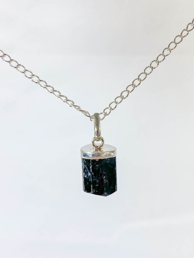 Black Tourmaline Natural Pendant Large