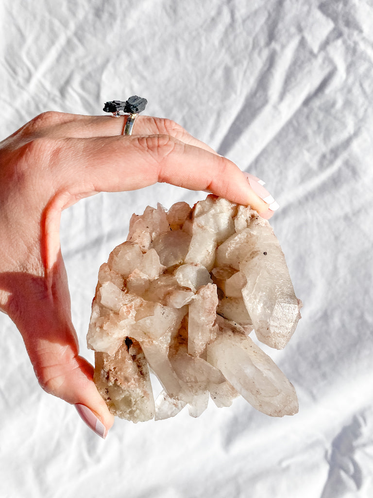 Himalayan Quartz Cluster with Inclusions 292g