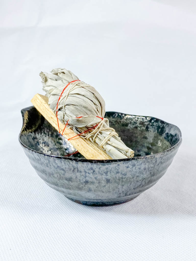 Oriental Ceramic Sage Bowl with Lip | X Large