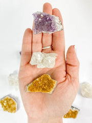 Divine Trio: Citrine + Clear Quartz + Amethyst | Medium