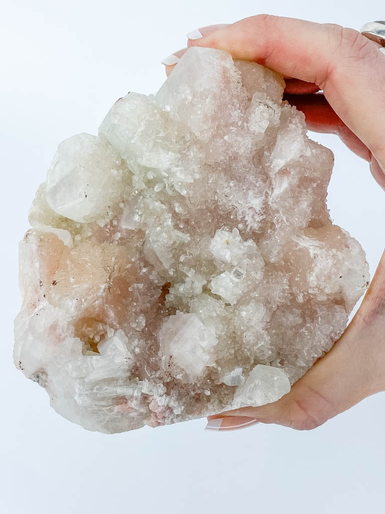 Apophyllite with Pink Stilbite Cluster 702g