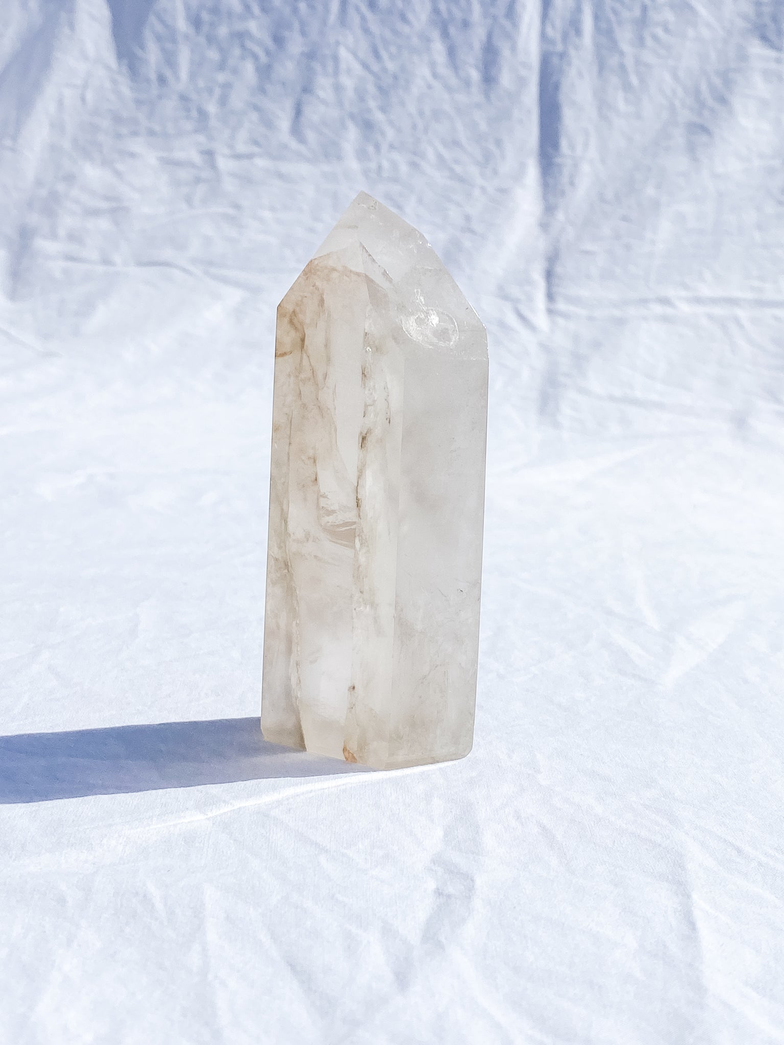 Moon Opal Polished Point with Inclusions 268g