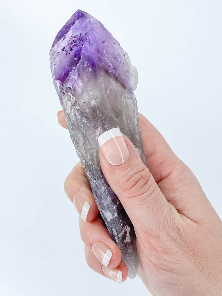 Amethyst Natural Laser Dragons Tooth Wand 272g