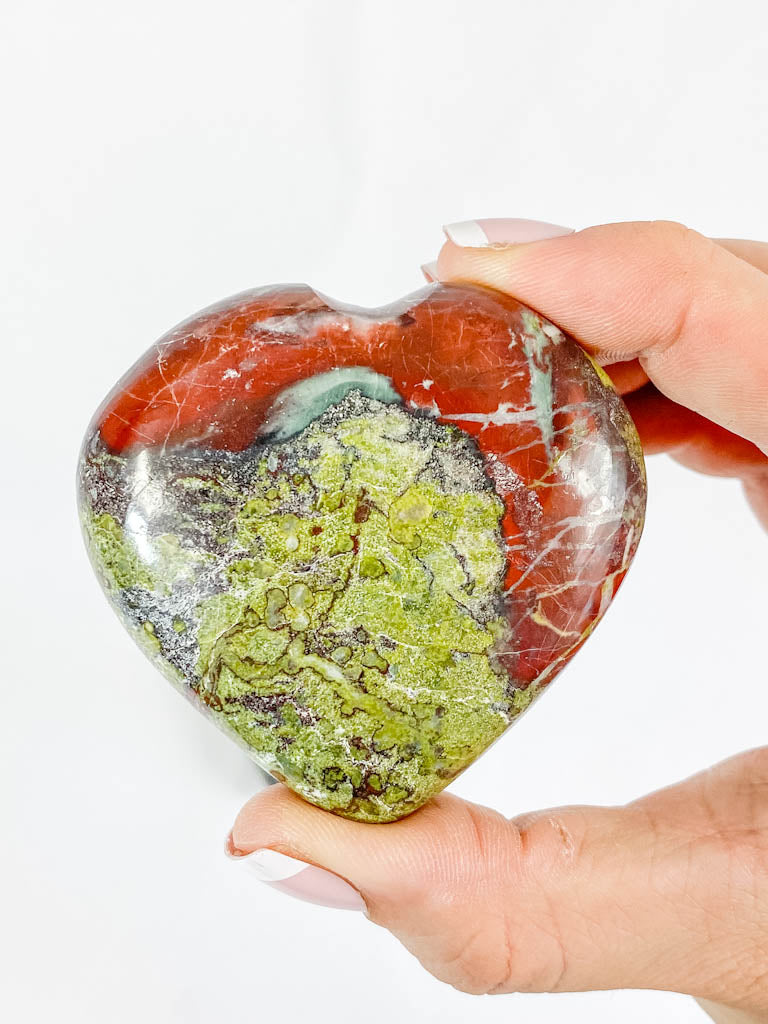 Dragon Bloodstone Heart | Large