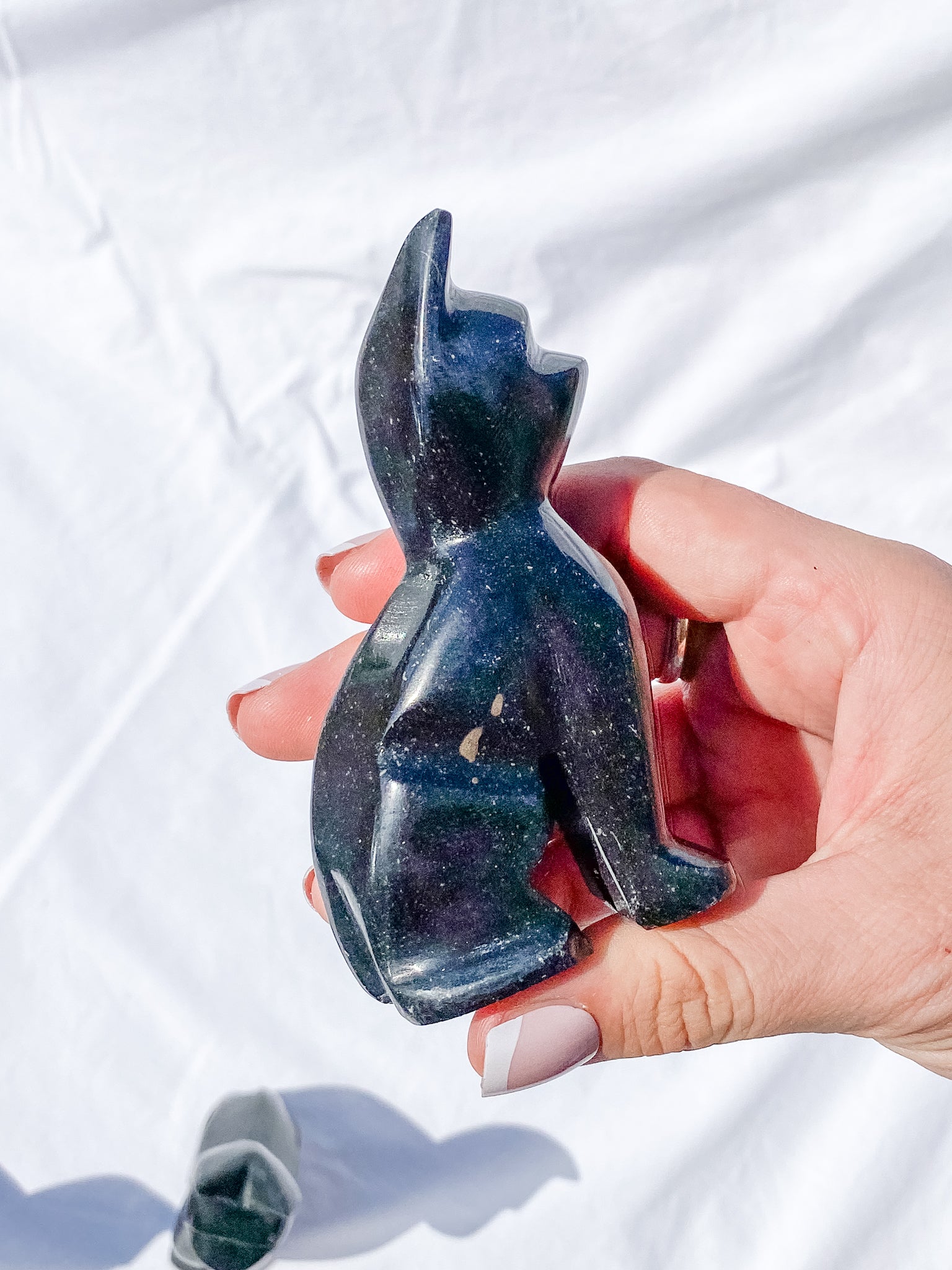 Black Onyx Carved Cat | Large