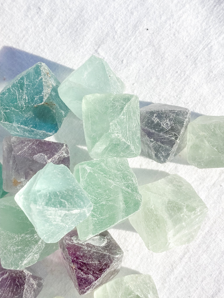 Fluorite Natural Octahedron Mixed Color | Mini