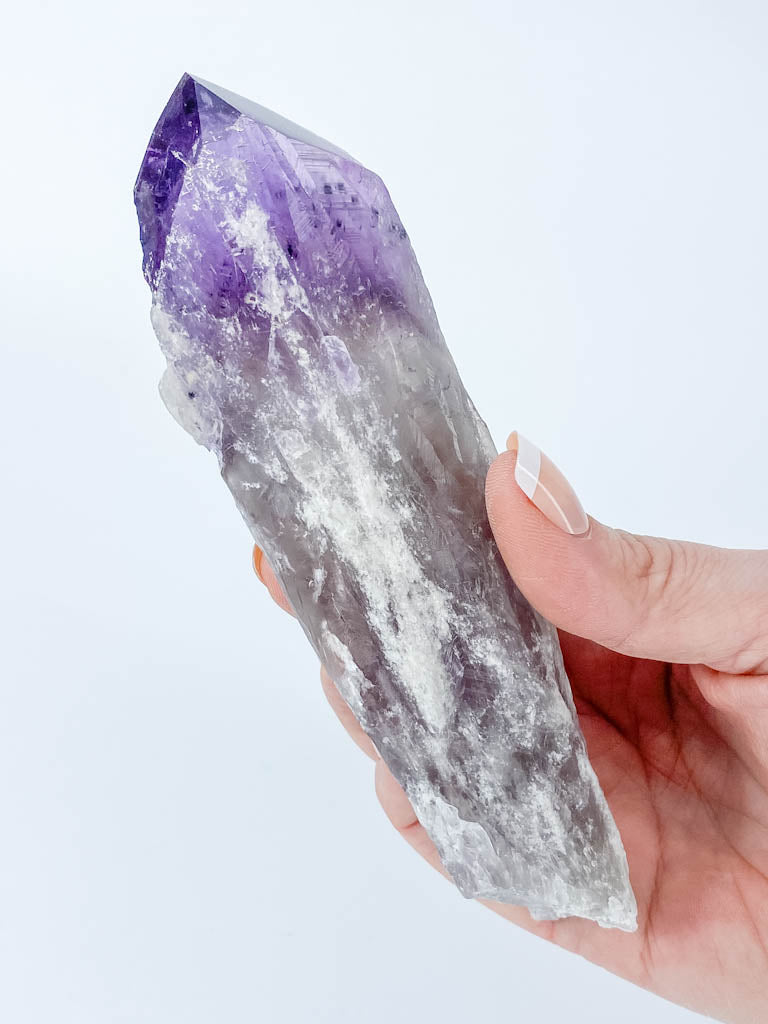 Amethyst Natural Laser Dragons Tooth Wand 272g