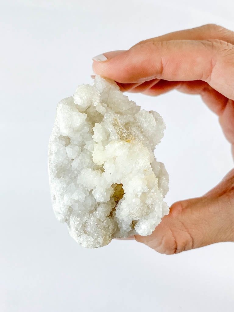 White Chalcedony Stalactite Cluster 143g