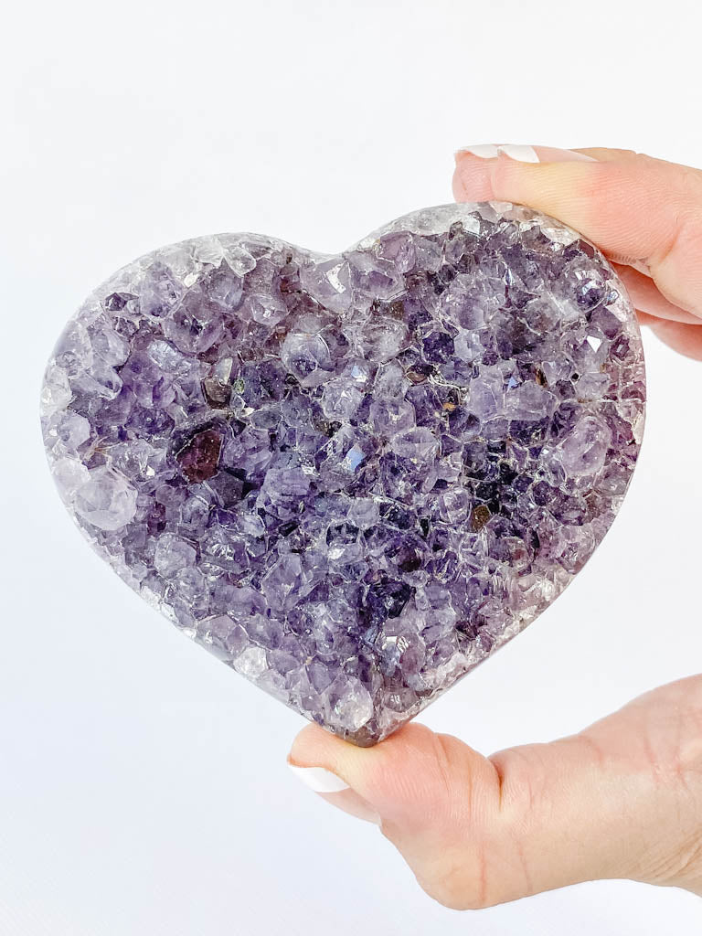 Amethyst Cluster Heart 195g