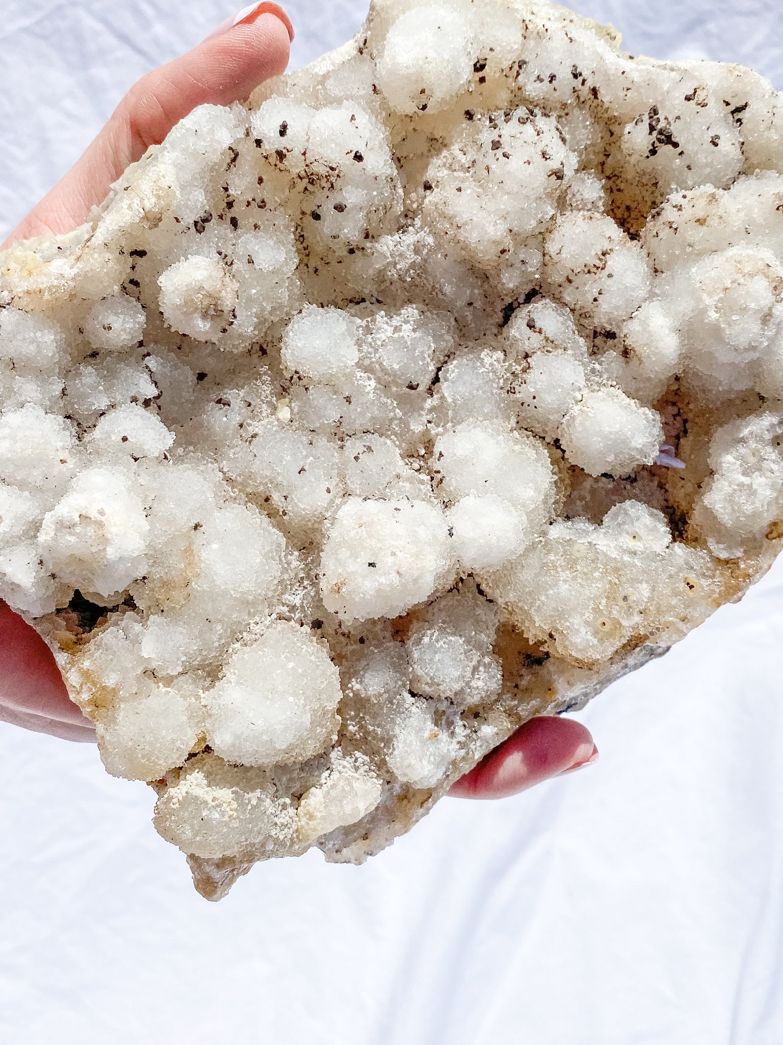 Coral Quartz Cluster with Druzy and Inclusions 1.1kg