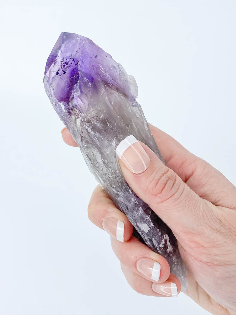 Amethyst Natural Laser Dragons Tooth Wand 272g