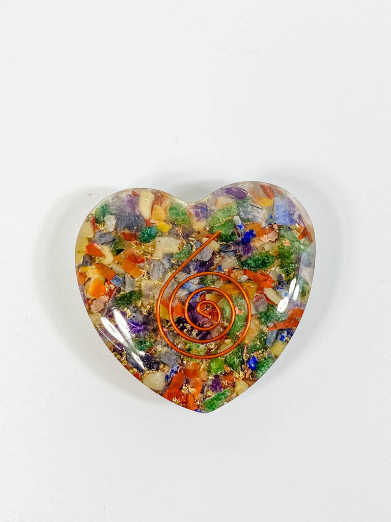 Orgonite Heart Mixed Stones | Medium