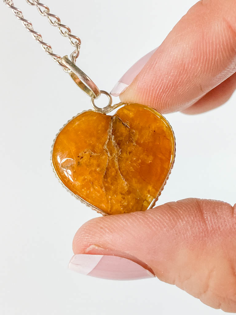 Agate Heart Pendant