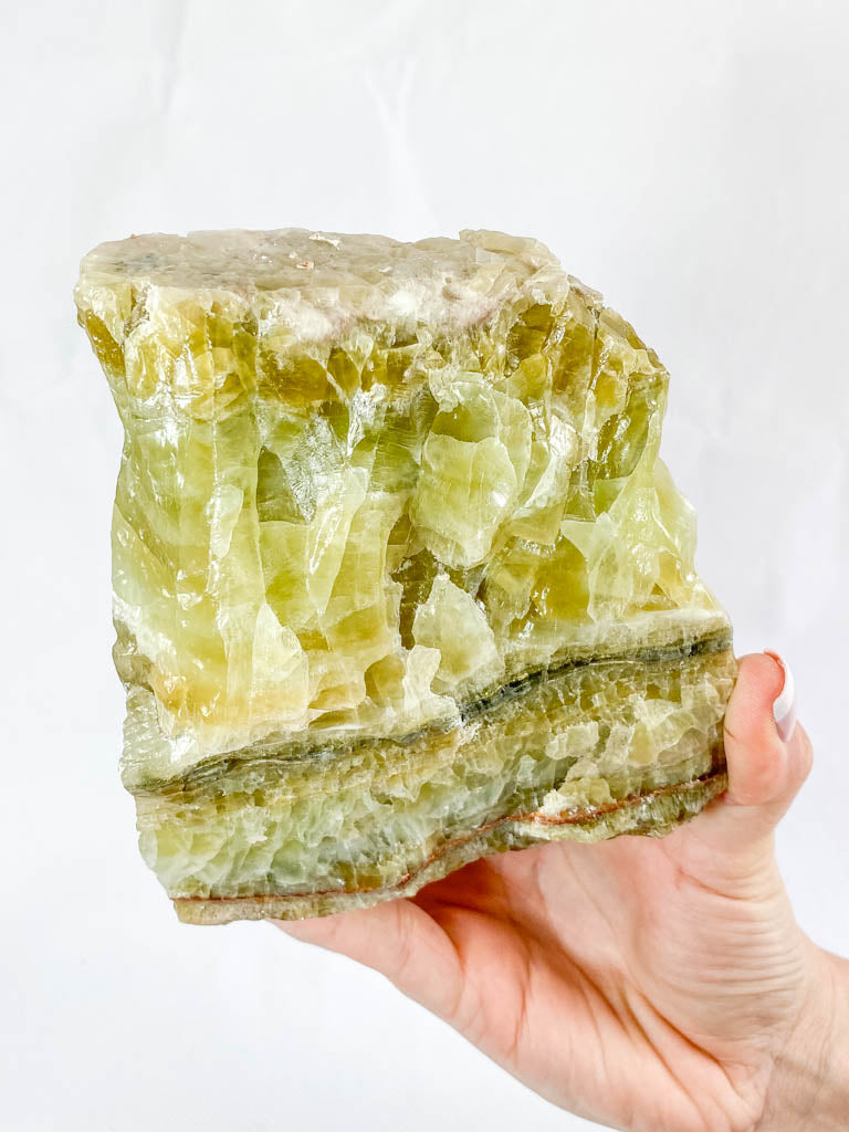 Green Calcite CutBase Natural 1.1kg