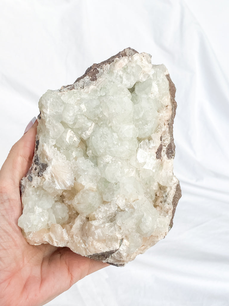 Green Apophyllite and StilBite Cluster 1.5kg