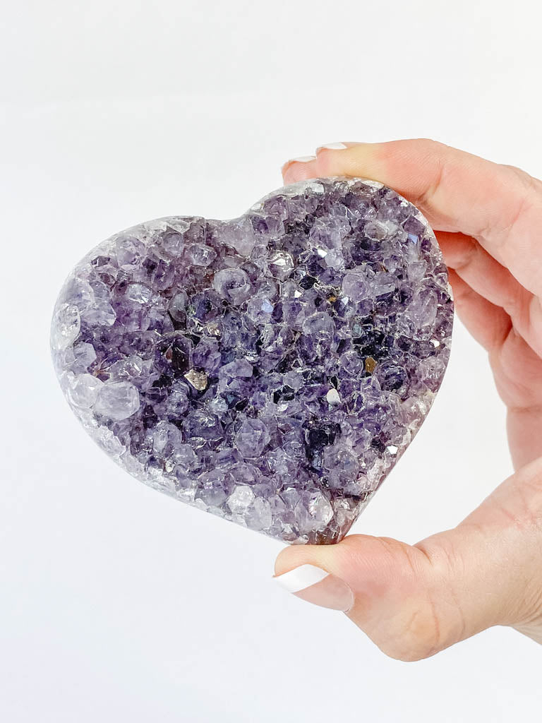 Amethyst Cluster Heart 195g