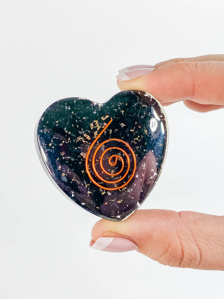 Orgonite Heart Black Tourmaline | Medium