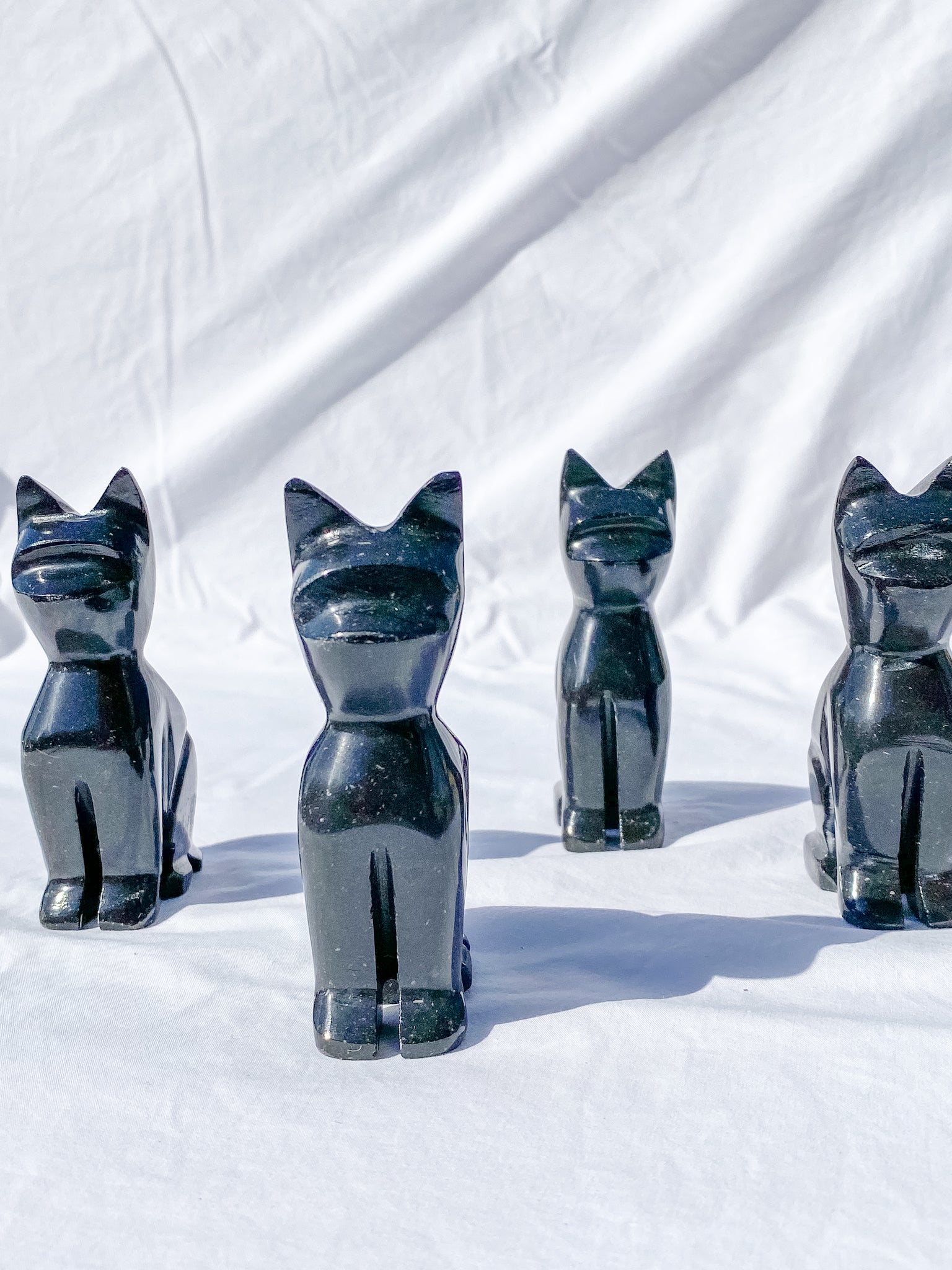 Black Onyx Carved Cat | Large