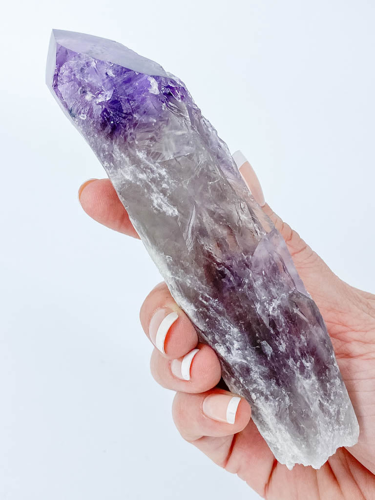 Amethyst Natural Laser Dragons Tooth Wand 272g