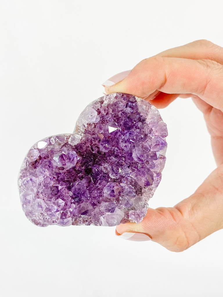 Amethyst Cluster Heart 133g