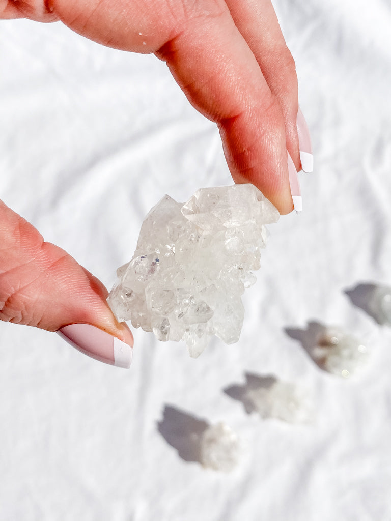 Glass Apophyllite Cluster | Small