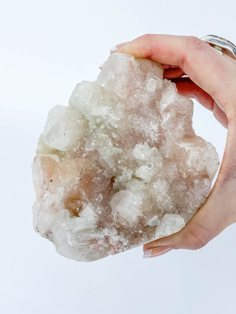 Apophyllite with Pink Stilbite Cluster 702g