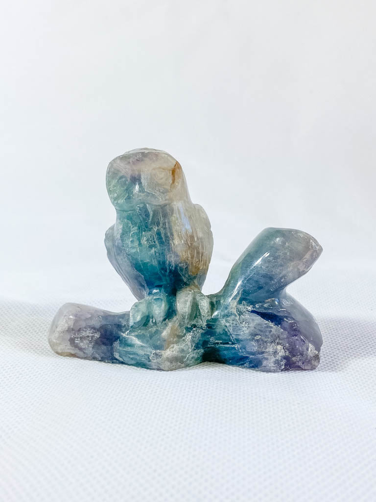 Fluorite Owl Carving