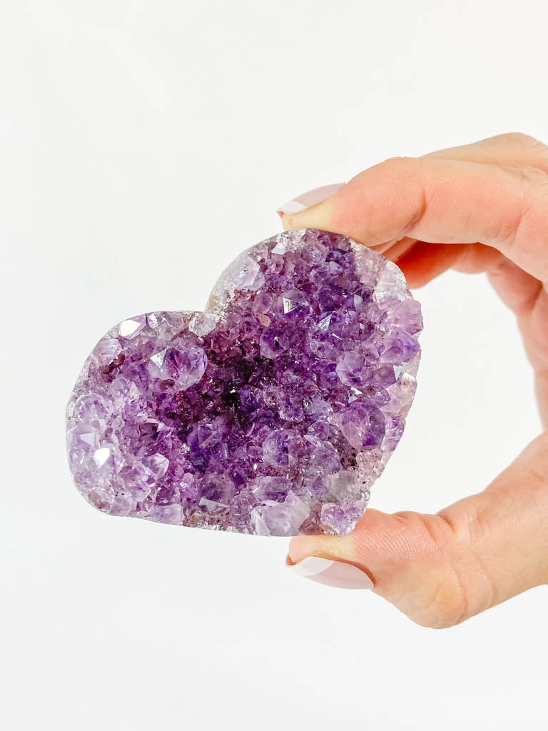 Amethyst Cluster Heart 133g