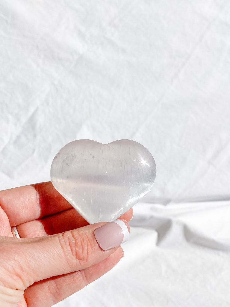 Selenite Hearts | Large